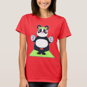 Camiseta Yoga de Panda Fitness Meditação