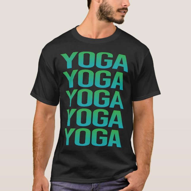 Camiseta Yoga de Texto Gradiente (Frente)