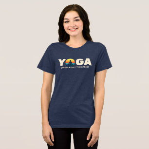 Camiseta Yoga – Desenrolar o Estresse Pôr do Sol Vintage