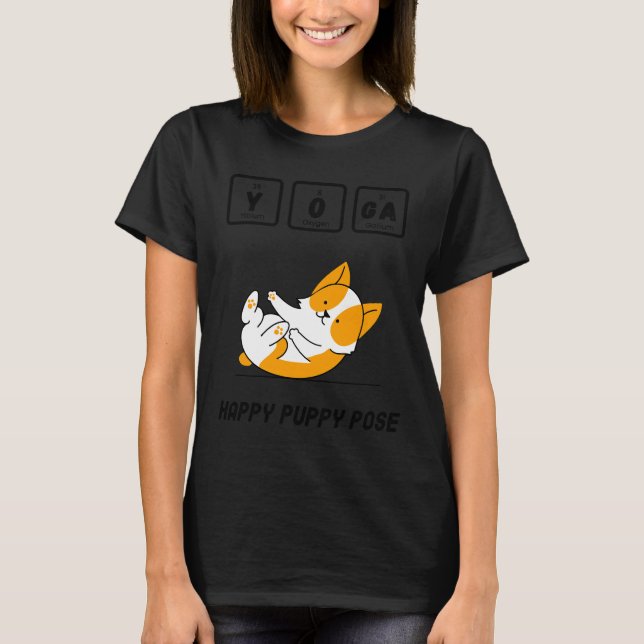 Camiseta Yoga Dog Chemistry Happy Puppy (Frente)