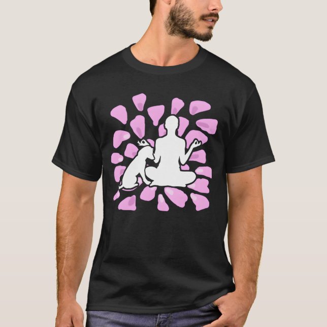 Camiseta Yoga Dog Meditation Amigo de presente Cães (Frente)