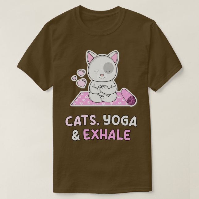 Camiseta Yoga dos Gatos (Frente do Design)