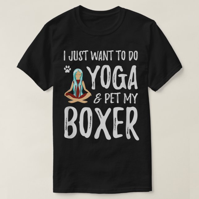 Camiseta Yoga e Boxer para Cachorros Engraçados Mamãe Dotad (Frente do Design)