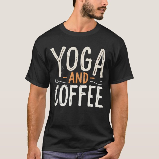 Camiseta Yoga e Café (Frente)