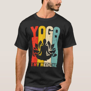 Camiseta Yoga É Meu Medicamento Medicamento Meditação Rela