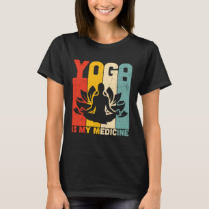 Camiseta Yoga É Meu Medicamento Retro Vintage Yoga Zen Medi
