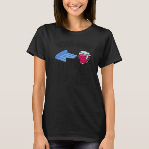 Camiseta Yoga e Wine fazem tudo bem para mulheres ioga