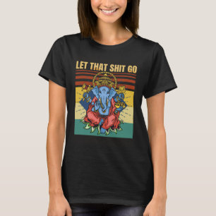 Camiseta Yoga Espiritual Ganesha Meditação Retro