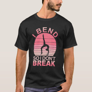 Camiseta Yoga Eu Me Dobro Para Não Quebrar Amante de Yoga M