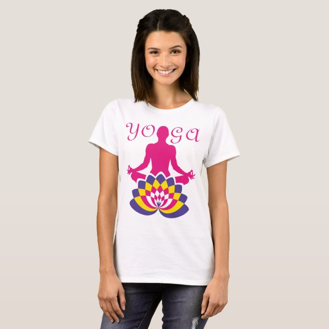Camiseta Yoga Flor de Loto (Frente Completa)