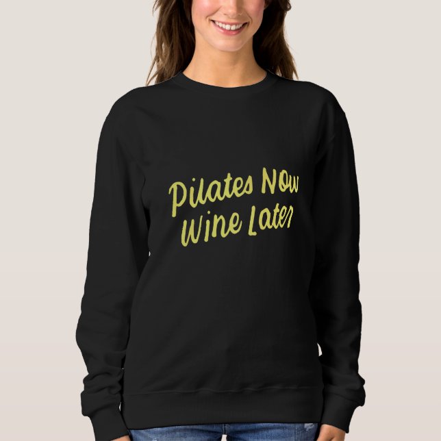 Camiseta Yoga for Drinkers Cute Pilates Now Wine Later  1 (Frente)