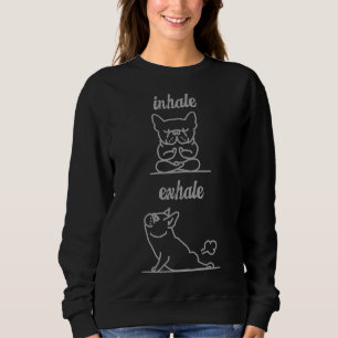 Camiseta Yoga French Pitbull Inalar Perfeito Exhal