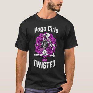 Camiseta Yoga Garotas São Pose de Mermaid Esqueleto Torcido