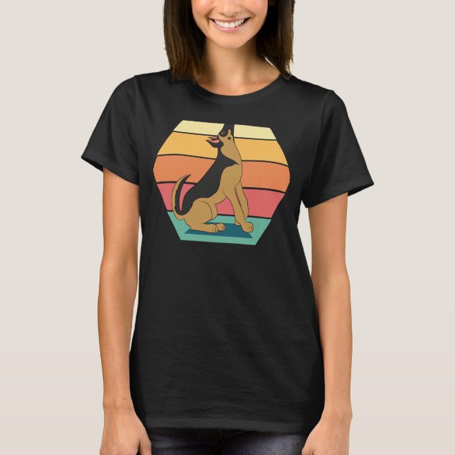 Camiseta Yoga German shepherd (Frente)