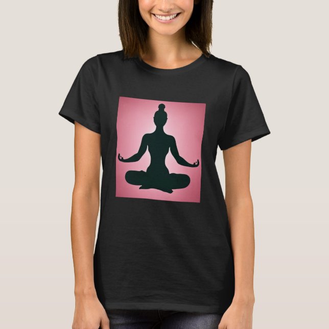 Camiseta Yoga Girl Female Sun Salutation Meditation Chakra  (Frente)