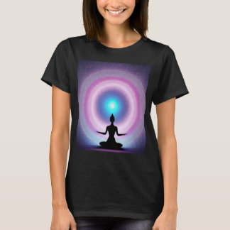 Camiseta Yoga Girl Female Sun Salutation Meditation Chakra