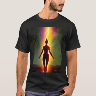 Camiseta Yoga Girl Female Sun Salutation Meditation Chakra