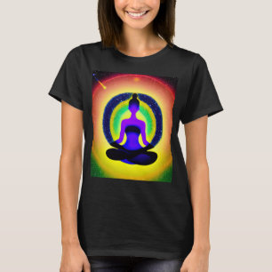 Camiseta Yoga Girl Female Sun Salutation Meditation Chakra