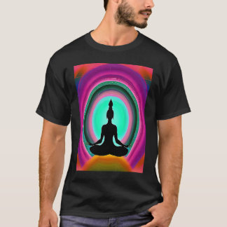 Camiseta Yoga Girl Female Sun Salutation Meditation Chakra 