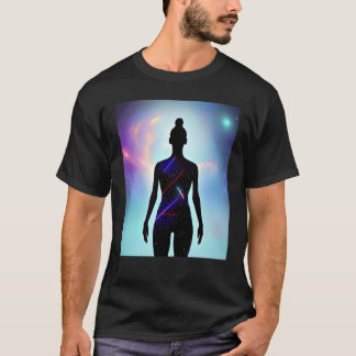 Camiseta Yoga Girl Female Sun Salutation Meditation Chakra 
