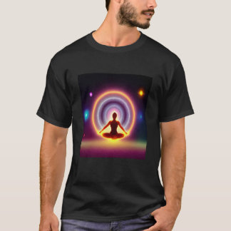 Camiseta Yoga Girl Female Sun Salutation Meditation Chakra 