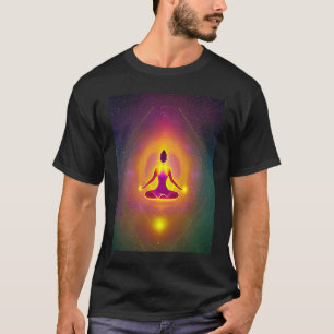 Camiseta Yoga Girl Female Sun Salutation Meditation Chakra