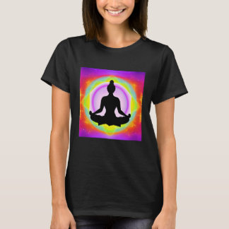 Camiseta Yoga Girl Female Sun Salutation Meditation Chakra 