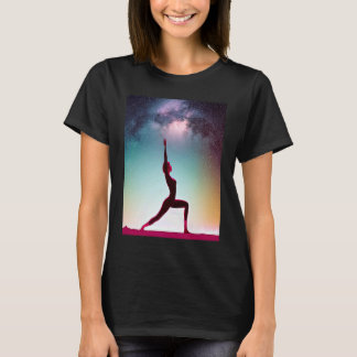 Camiseta Yoga Girl Female Sun Salutation Meditation Chakra
