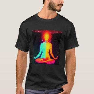 Camiseta Yoga Girl Female Sun Salutation Meditation Chakra