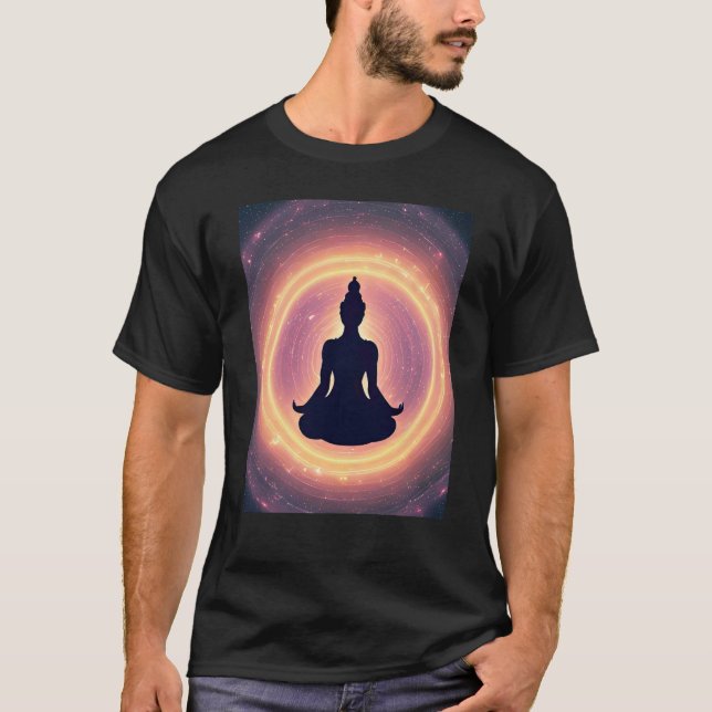 Camiseta Yoga Girl Female Sun Salutation Meditation Chakra  (Frente)