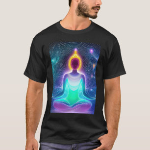 Camiseta Yoga Girl Female Sun Salutation Meditation Chakra