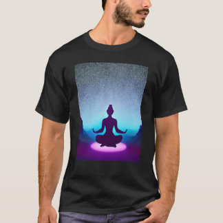 Camiseta Yoga Girl Female Sun Salutation Meditation Chakra