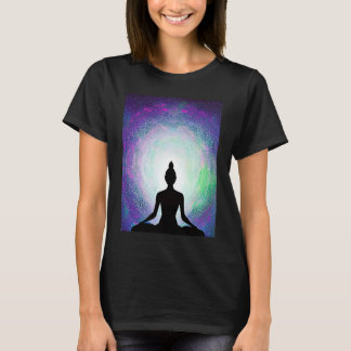 Camiseta Yoga Girl Female Sun Salutation Meditation Chakra