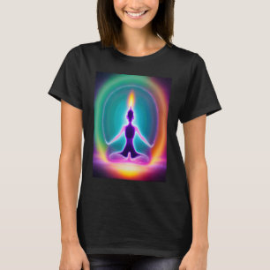 Camiseta Yoga Girl Female Sun Salutation Meditation Chakra