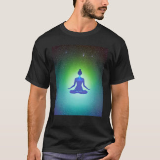 Camiseta Yoga Girl Female Sun Salutation Meditation Chakra