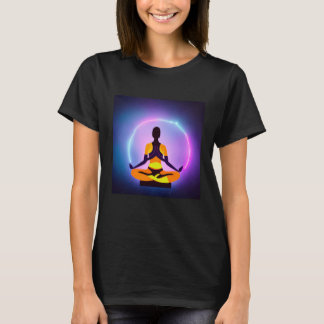 Camiseta Yoga Girl Female Sun Salutation Meditation Chakra 