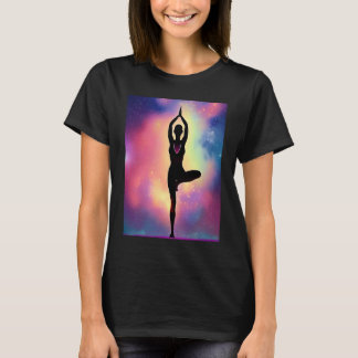 Camiseta Yoga Girl Female Sun Salutation Meditation Chakra 
