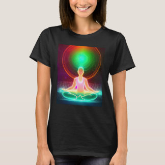 Camiseta Yoga Girl Female Sun Salutation Meditation Chakra