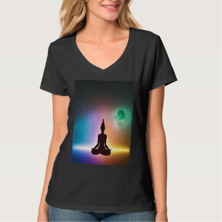 Camiseta Yoga Girl Female Sun Salutation Meditation Chakra 