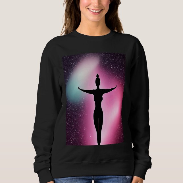 Camiseta Yoga Girl Female Sun Salutation Meditation Chakra  (Frente)