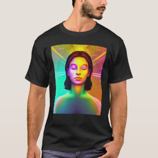 Camiseta Yoga Girl Female Sun Salutation Meditation Chakra 