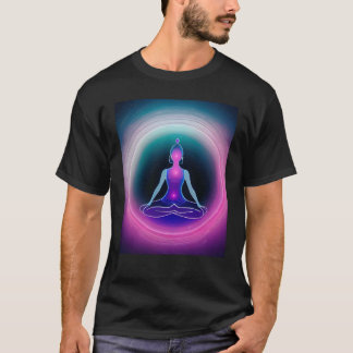Camiseta Yoga Girl Female Sun Salutation Meditation Chakra 