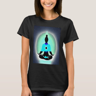 Camiseta Yoga Girl Female Sun Salutation Meditation Chakra 