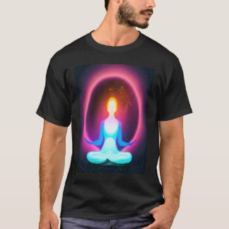 Camiseta Yoga Girl Female Sun Salutation Meditation Chakra 