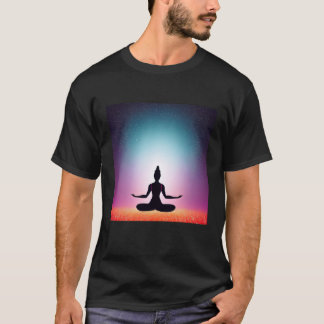 Camiseta Yoga Girl Female Sun Salutation Meditation Chakra 
