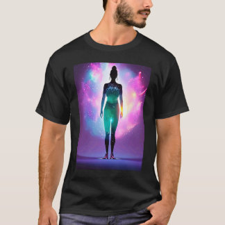 Camiseta Yoga Girl Female Sun Salutation Meditation Chakra 