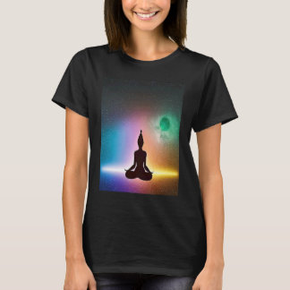 Camiseta Yoga Girl Female Sun Salutation Meditation Chakra 