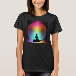 Camiseta Yoga Girl Female Sun Salutation Meditation Chakra