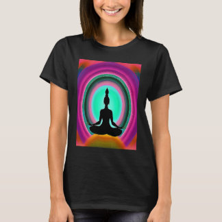 Camiseta Yoga Girl Female Sun Salutation Meditation Chakra 