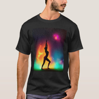 Camiseta Yoga Girl Female Sun Salutation Meditation Chakra 